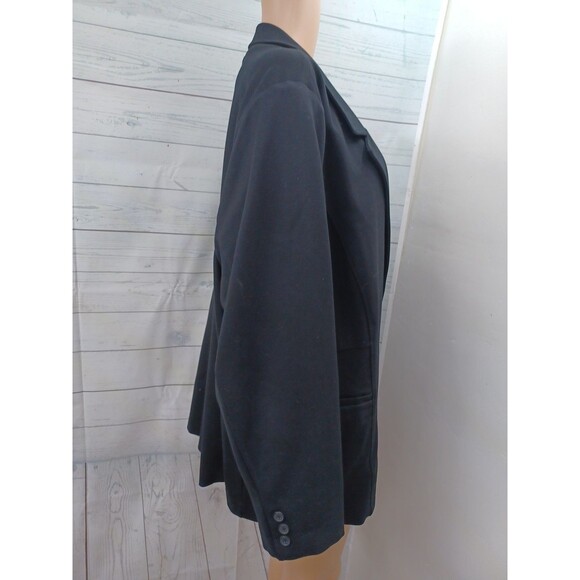 Torrid Womens Black Blazer Jacket Sz 5 Reg 5X One Button - Picture 3 of 7